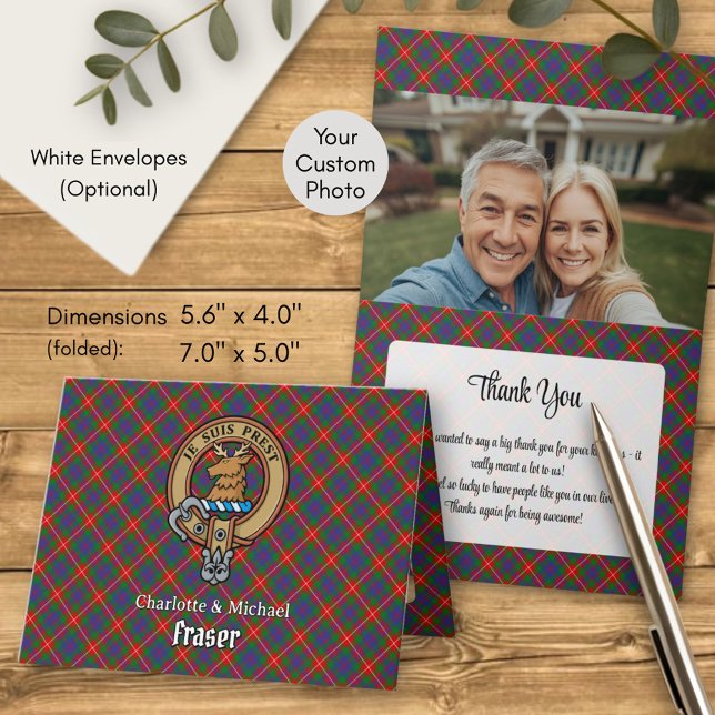 Invitation Clan Fraser of Lovat Crest over Tartan (Créateur téléchargé)