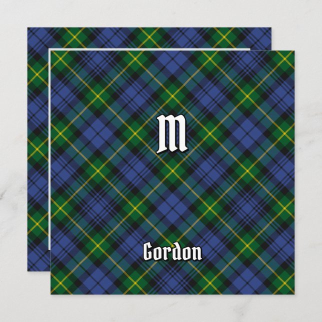 Invitation Clan Gordon Tartan (Devant / Derrière)