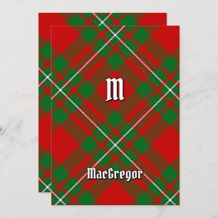 Invitation Clan Gregor Tartan