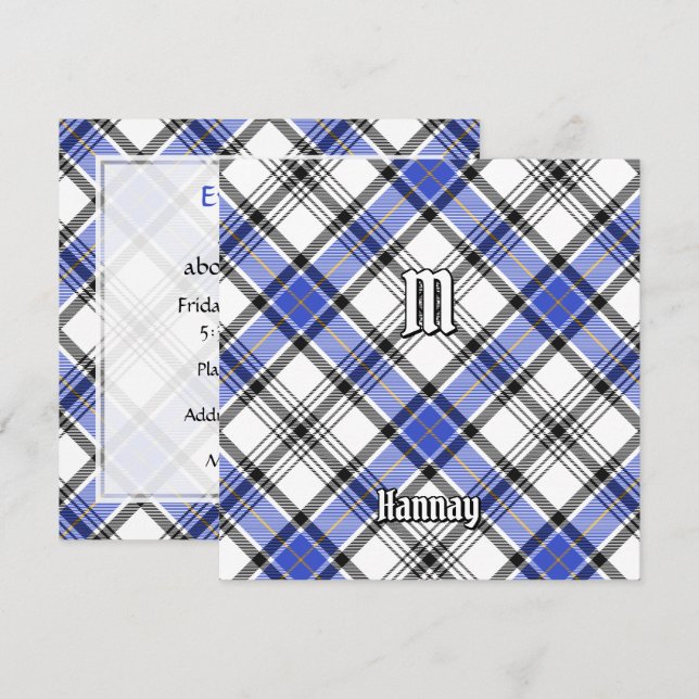 Invitation Clan Hannay Tartan (Devant / Derrière)