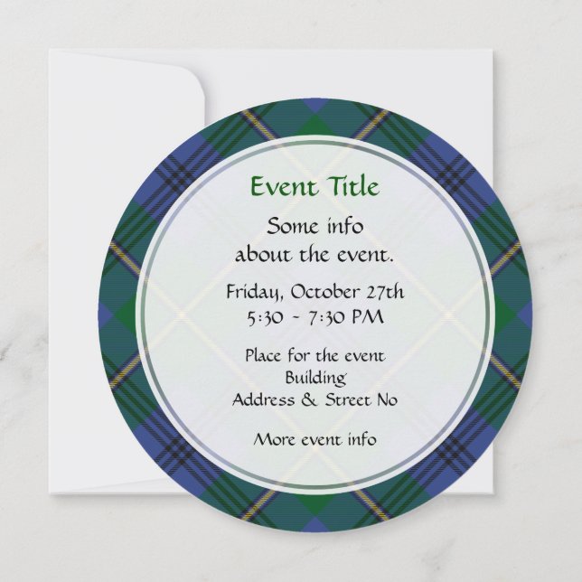 Invitation Clan Johnston Tartan (Dos)
