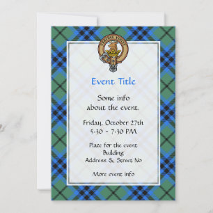 Invitation Clan Keith Crest sur Tartan