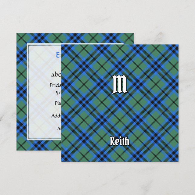 Invitation Clan Keith Tartan (Devant / Derrière)