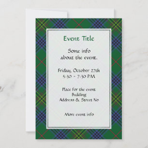 Invitation Clan Kennedy Tartan