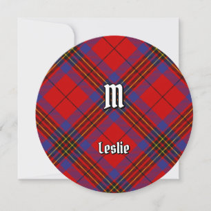 Invitation Clan Leslie Red Tartan