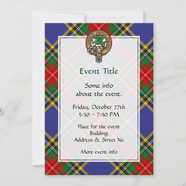 Invitation Clan MacBeth Crest (Devant)