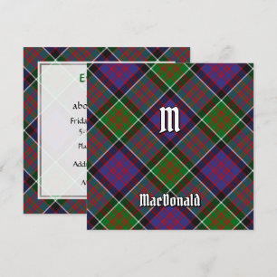 Invitation Clan MacDonald de Clanranald Tartan