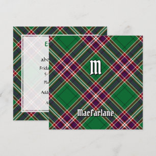 Invitation Clan MacFarlane Chasse moderne Tartan