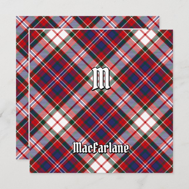 Invitation Clan MacFarlane robe Tartan (Devant / Derrière)
