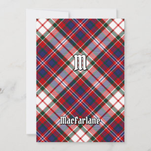 Invitation Clan MacFarlane robe Tartan