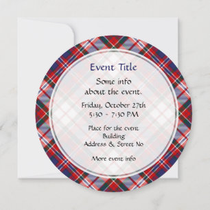 Invitation Clan MacFarlane robe Tartan