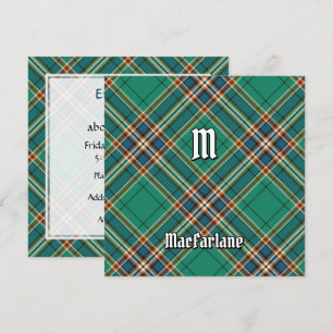 Invitation Clan MacFarlane Tartan de chasse antique