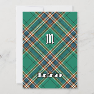 Invitation Clan MacFarlane Tartan de chasse antique