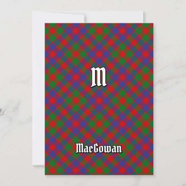 Invitation Clan MacGowan Tartan (Devant)