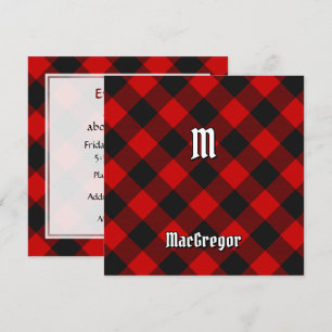 Invitation Clan MacGregor Rob Roy Tartan