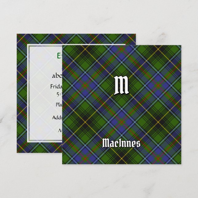 Invitation Clan MacInnes Tartan (Devant / Derrière)
