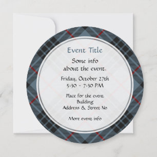 Invitation Clan MacKay Blue Tartan