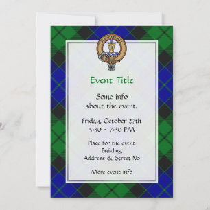Invitation Clan MacKay Crest sur Tartan
