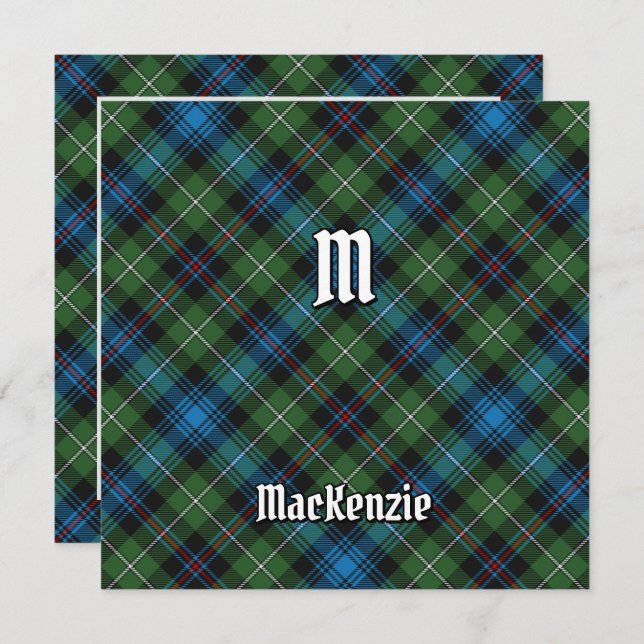 Invitation Clan MacKenzie Tartan (Devant / Derrière)