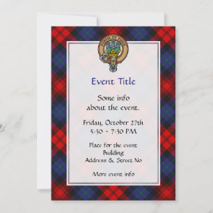 Invitation Clan MacLachlan Crest sur Tartan