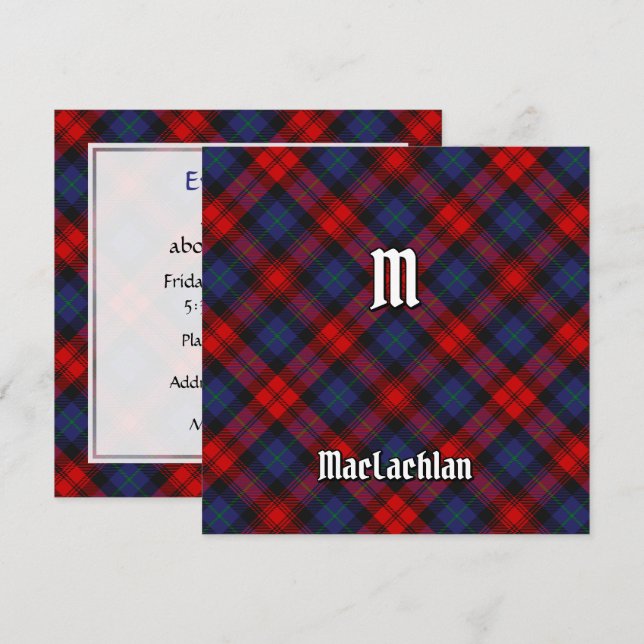 Invitation Clan MacLachlan Tartan (Devant / Derrière)