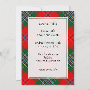 Invitation Clan MacLean Tartan