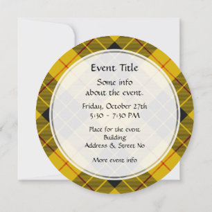 Invitation Clan Macleod de Lewis Tartan