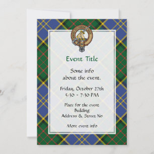 Invitation Clan MacMillan Crest sur la chasse Tartan