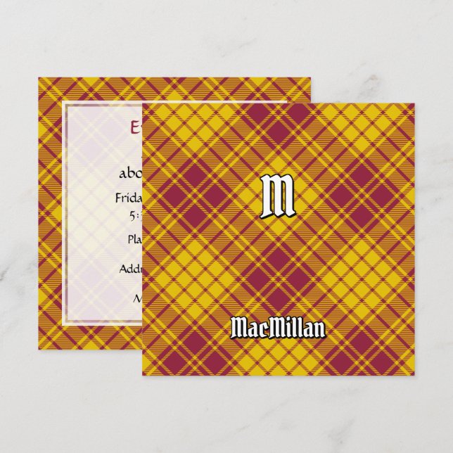 Invitation Clan MacMillan robe Tartan (Devant / Derrière)