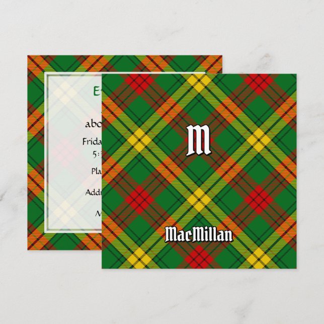 Invitation Clan MacMillan Tartan (Devant / Derrière)