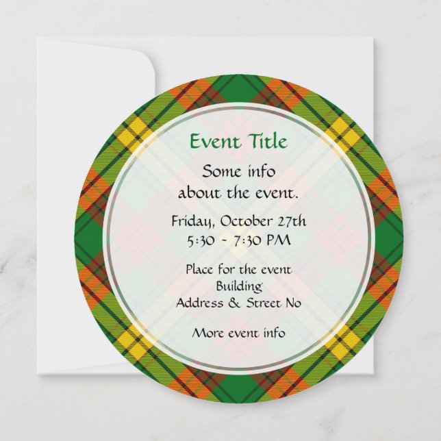 Invitation Clan MacMillan Tartan (Dos)