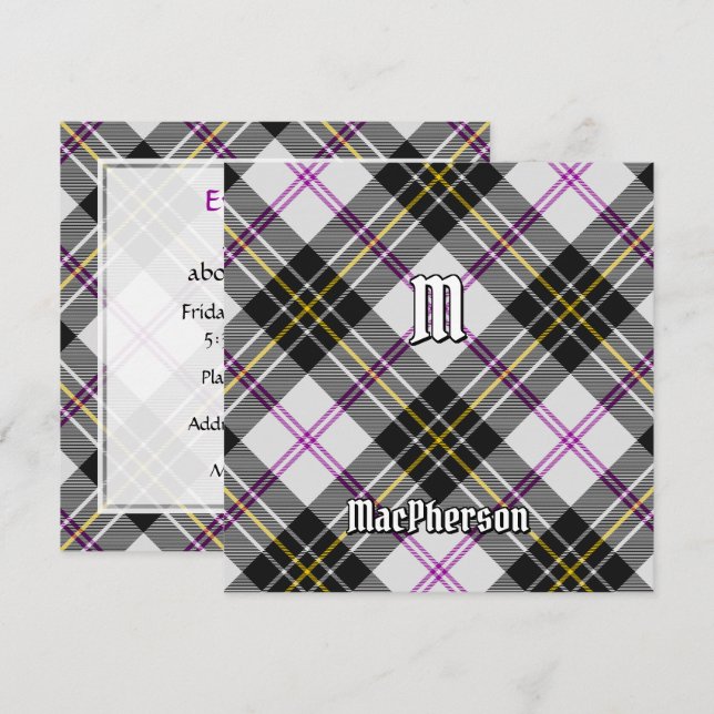 Invitation Clan MacPherson robe Tartan (Devant / Derrière)