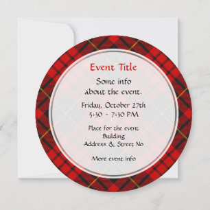 Invitation Clan MacQueen Tartan