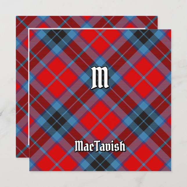 Invitation Clan MacTavish Tartan (Devant / Derrière)
