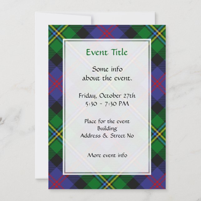 Invitation Clan Malcolm Tartan (Dos)