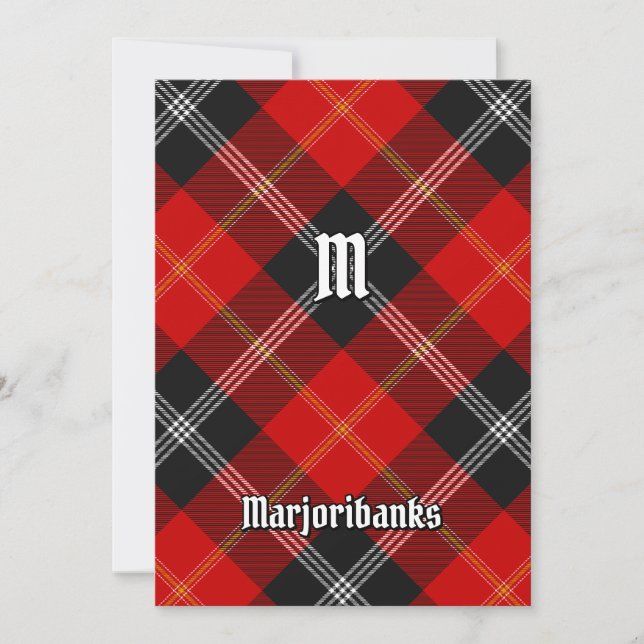 Invitation Clan Marjoribanks Tartan (Devant)