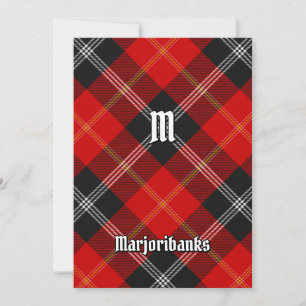 Invitation Clan Marjoribanks Tartan