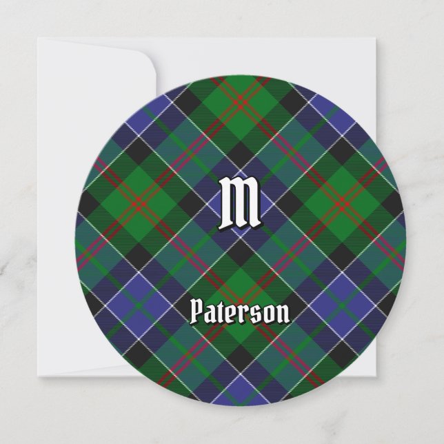 Invitation Clan Paterson Tartan (Devant)