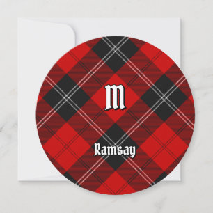 Invitation Clan Ramsay Red Tartan