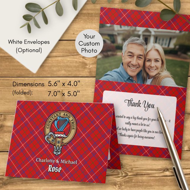 Invitation Clan Rose Crête sur Tartan (Créateur téléchargé)