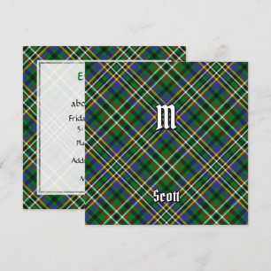 Invitation Clan Scott Green Tartan