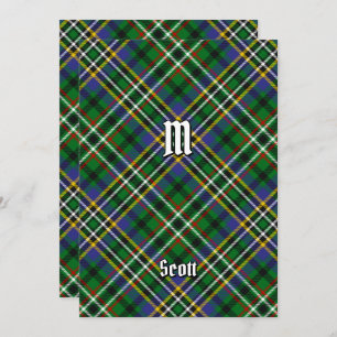 Invitation Clan Scott Green Tartan