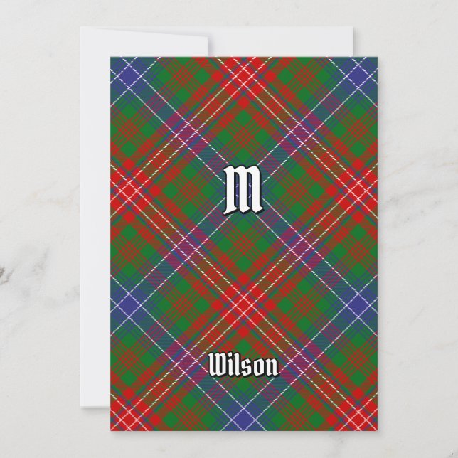 Invitation Clan Wilson Modern Tartan (Devant)