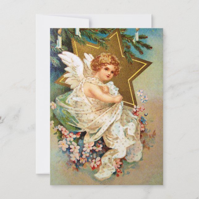 Invitation Clapsaddle : Ange de Noël (Devant)