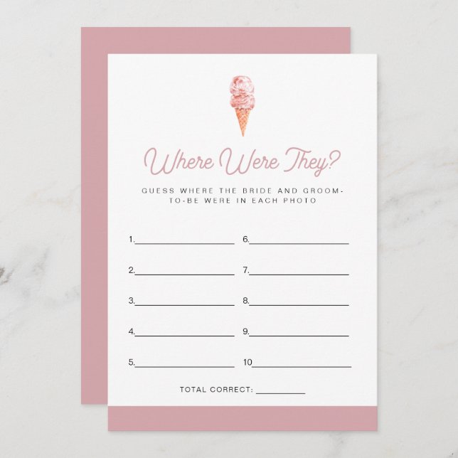 Invitation CLARA Reto Glace Cream Se Rangeait Où Ils Étaient (Devant / Derrière)