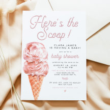 CLARA Retro Glace Cream Voici le Baby shower Scoop