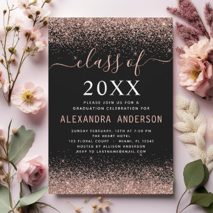 Invitation Class of 2023 Graduation Party Pink Rose Gold