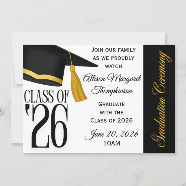 Invitation Class of 2026 Graduation Ceremony (Devant)