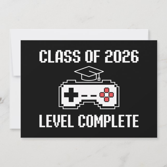 Invitation Class Of 2026 Level Complete Gaming Graduation (Devant)