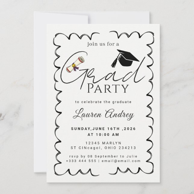 Invitation Class of 2027 Graduation Party Invite (Devant)